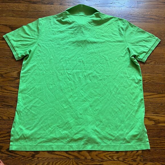 Polo Ralph Lauren Men's XXL Neon Green Pima Soft Touch Flesh Pony Polo Shirt - Picture 8 of 8